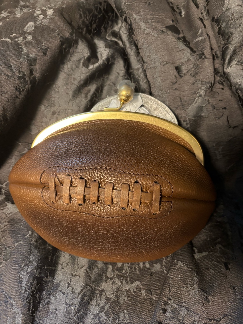 Coach Football Kisslock Frame handbag in Regenerative Leather